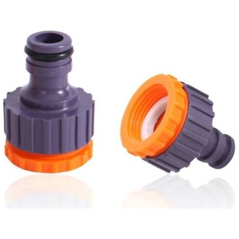 Alliandisplastique 3/4 '' And 1/2 '' Bsp 2in1 Nez De Robinet D'Arrosage À Visser Débit Tap Connector Threaded Faucet Adapter 9 Pack