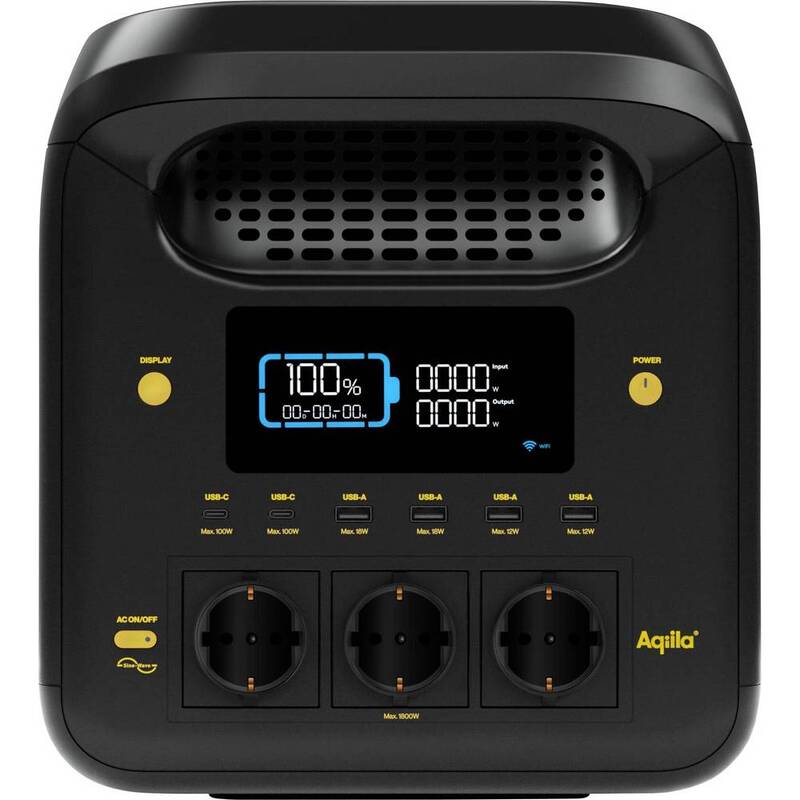 [neuwertig] B-ware Aqiila Powerstation Akku Generator Powerbank Lifepo4 24 Ah Led Taschenlampe