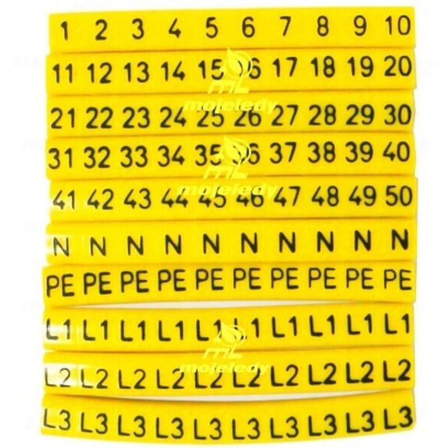 Kabelmarkierer OZ-0 1-50 L1 L2 L3 N PE 100 Stk