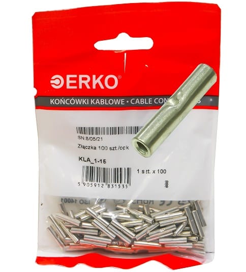 Nicht isolierte CU-Muffe KLA 1-15 ERKO 100 Stk