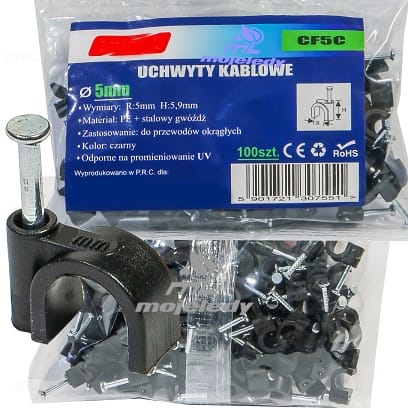 FLOP 05 Halter 100 Stk. Packung 5x5,9 schwarz CF5C