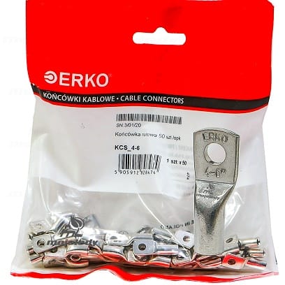 KCS CU Rohr-Ösenklemme 6 mm M4 50 Stück ERKO