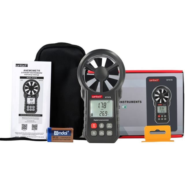 Anemometer Anemometer Windmesser Temp Luftgeschwindigkeitsmessung Bt App