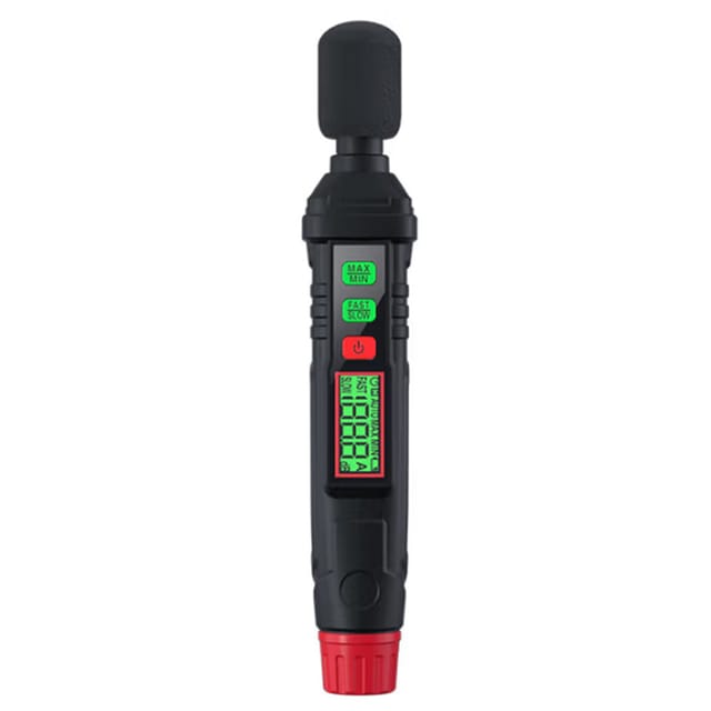 Bluedeer - delixi Professionelles Schallpegelmessgerät - Präzises Digitales Dezibel-Meter (30-130dB) mit LCD-Backlight, A-bewerteter Messung für