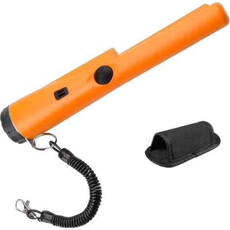 Tresor Detector Détecteur De Métaux Portatif D'Aventure En Plein Air, Localisateur Étanche, Tige De Détecteur De Métaux À Balayage Latéral À 360 ° Détecteur(orange)