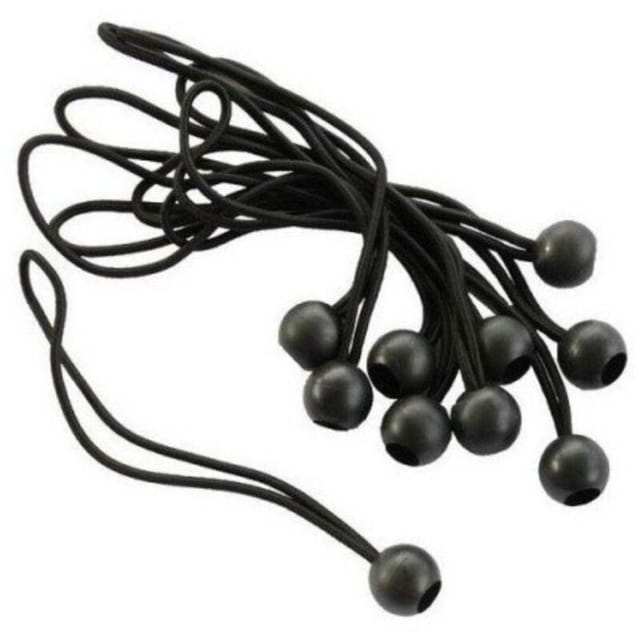 Packung Mit 50 Elastischen Bungee-seilen Für Planen – Schwarz