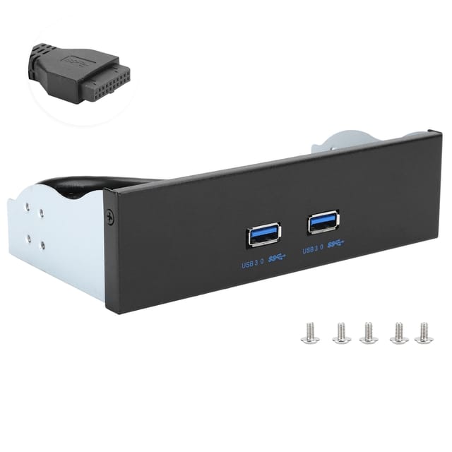 Dual-Port-USB-3.0-Frontpanel-Adapterkabel, 19/20-poliger Stecker