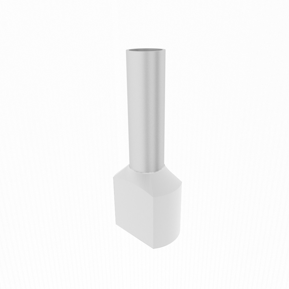 Isolierte Doppelkabel-steckverbinderhülse 2x0,5 Mm² 100 Stück
