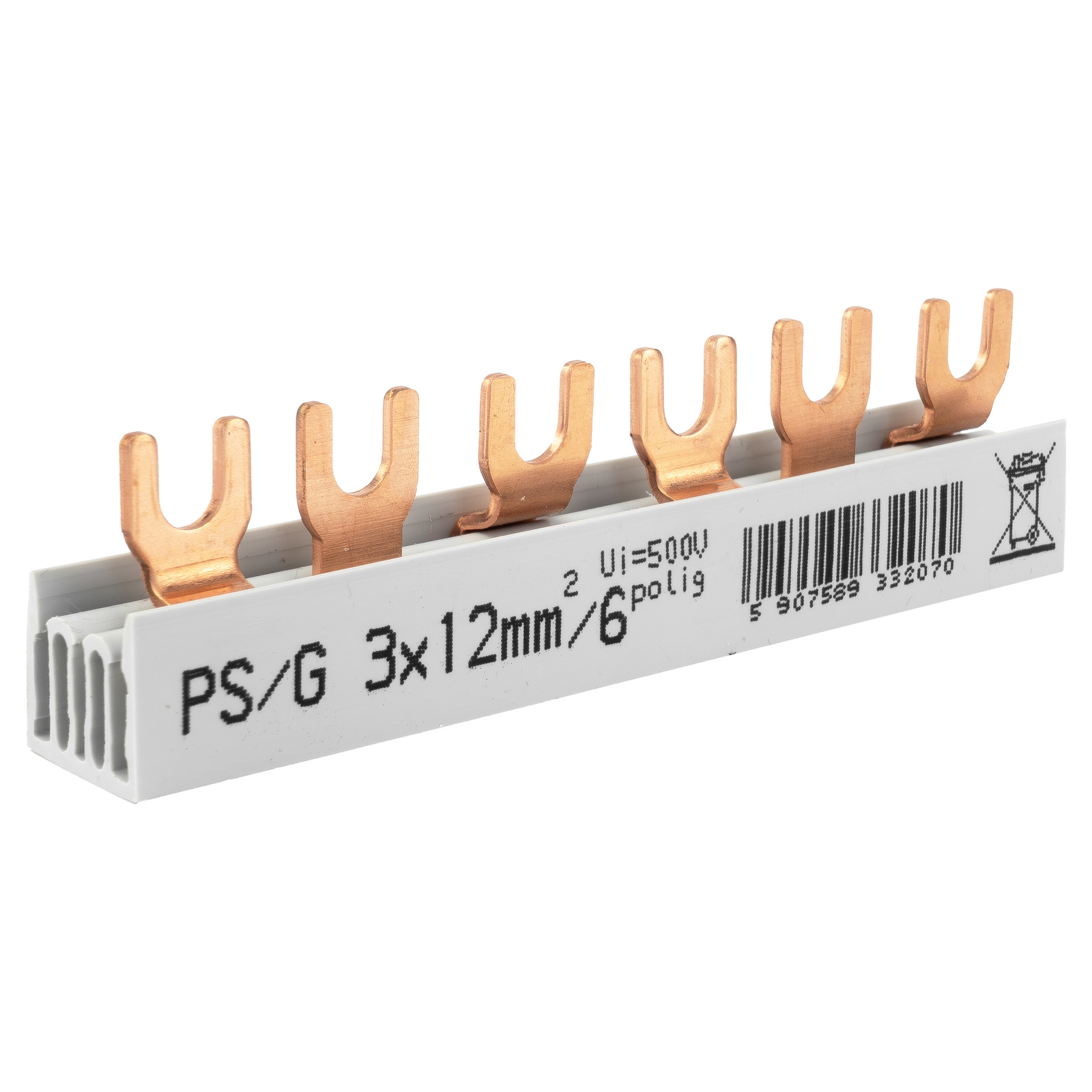 Kammanschluss-sammelschiene 3-phasig 6-modulig 12mm2 Brücke Für S-typen