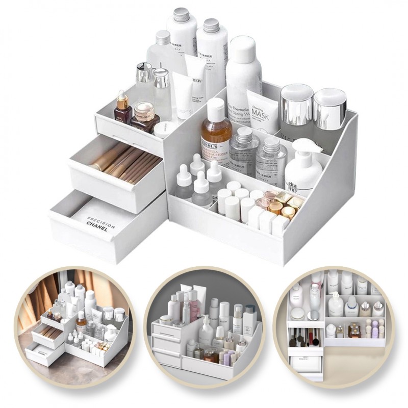 Kosmetik-organizer, Weißer Behälter Für Make-up-zubehör Cb15b
