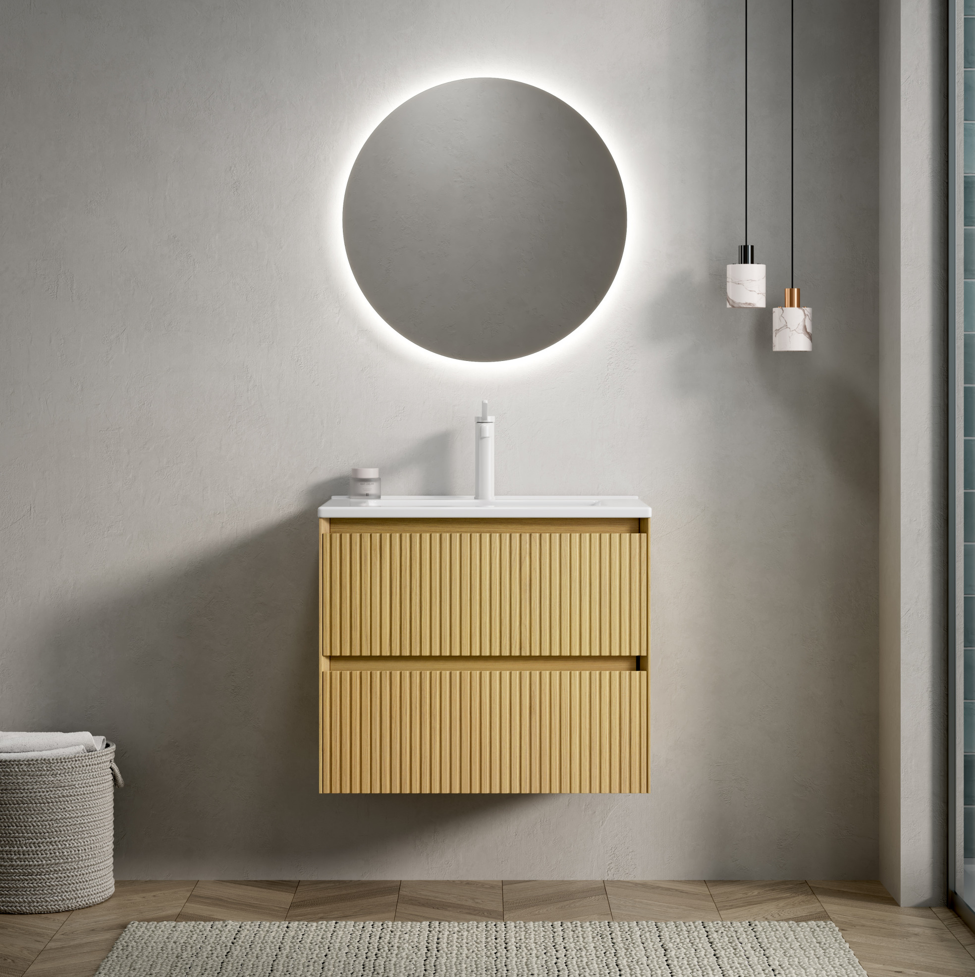 Schrank Aufbewahrung Möbel 61cm Eiche Weiß Okmyhome