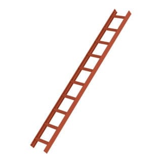 Günzburger Steigtechnik - Dachleiter rot 10 Sprossen - 011115
