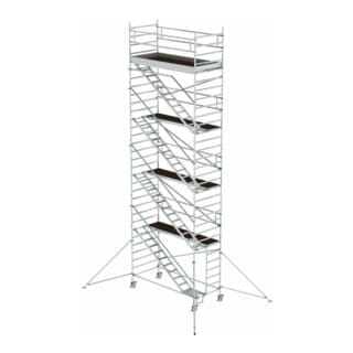 Günzburger Steigtechnik Rollgerüst 1,35 x 3 m mit Schrägaufstiegen & Ausleger Plattformhöhe 8,35 m - 167420