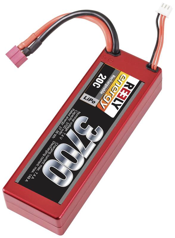 [neuwertig] B-ware Reely Modellbau-akkupack Lipo 7.4 V 3700 Mah Zellen-zahl: 2 20 C Stick Hardcase