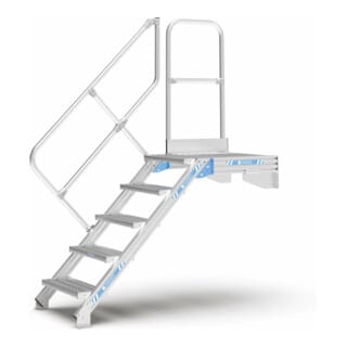 Zarges Podesttreppe 45° 600mm Stufenbreite 15 Stufen