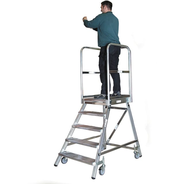 Euroline Premium 515 Mobile Podesttreppe einseitig 8 Stufen