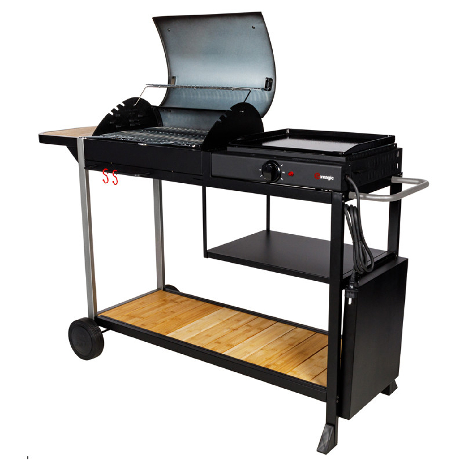 Somagic - Duo Holzkohlegrill + Elektroplancha Broadway