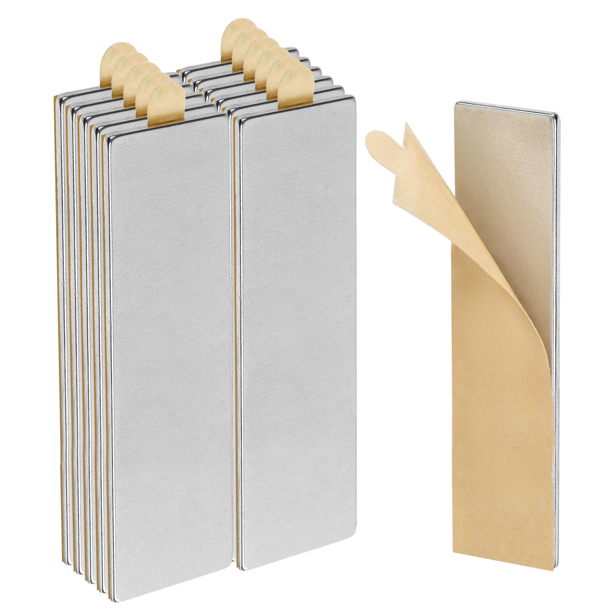 Neodym Klebe-magnete 12 Stck. Selbstklebend Quader Klein 40x10x1mm Rechteckig