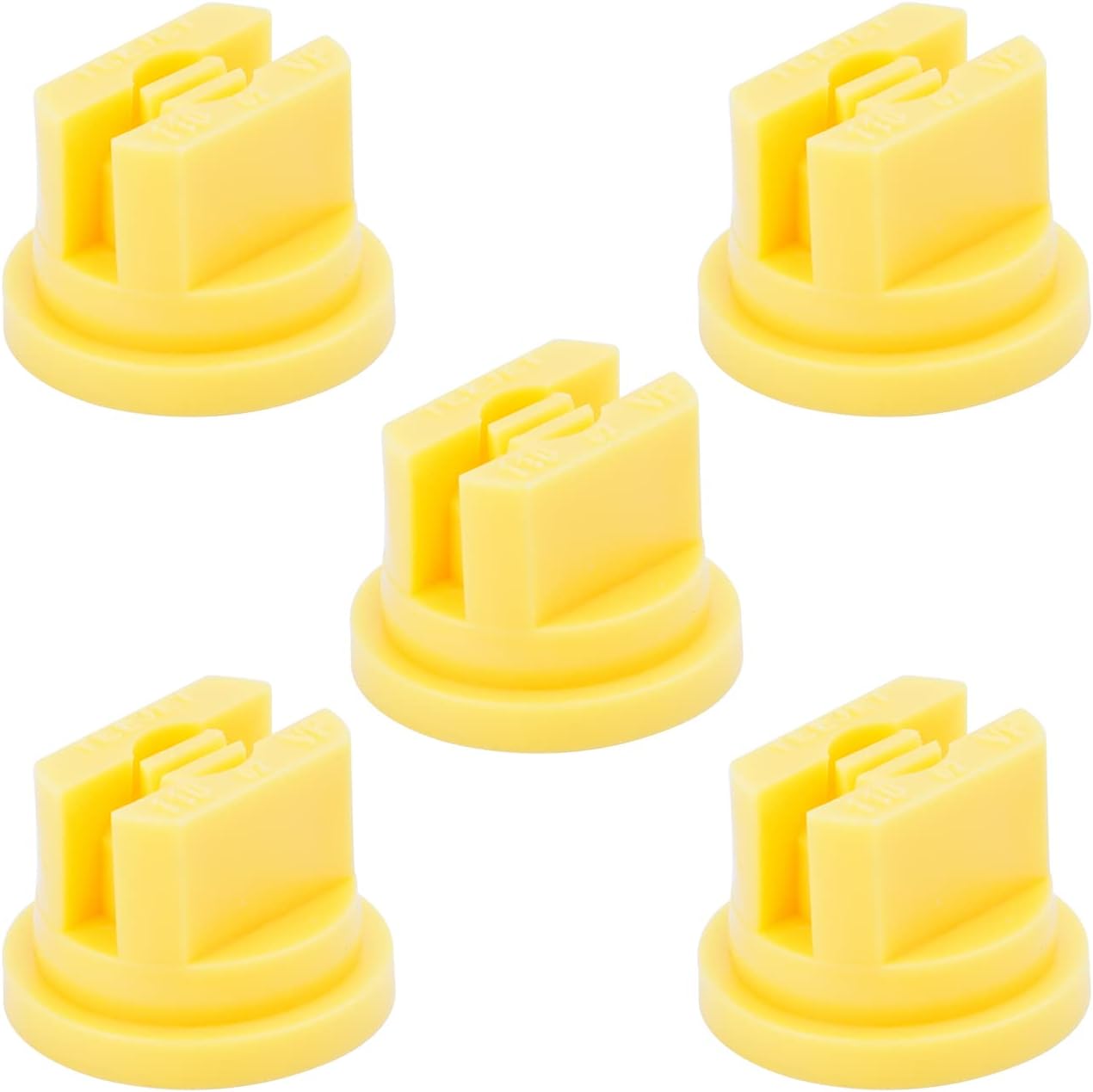 Set Mit 5 Flachen Kunststoffdüsen, Geeignet Für Rückenspritzen, Gartenspritzen Und Landwirtschaftliche Sprühgeräte (gelb).