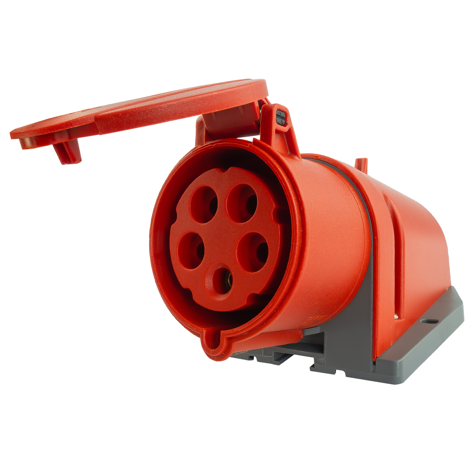 Aufputz-steckdose Cee 32a 5p 400v Ip44 Wandanschluss 3p+n+z Rot