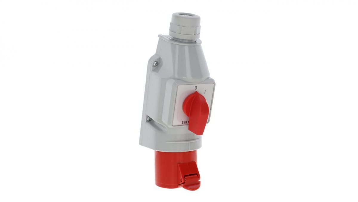 Massiv Isolierte Steckdose 32a/400v 3p+z Mit Schalter 0-1 186