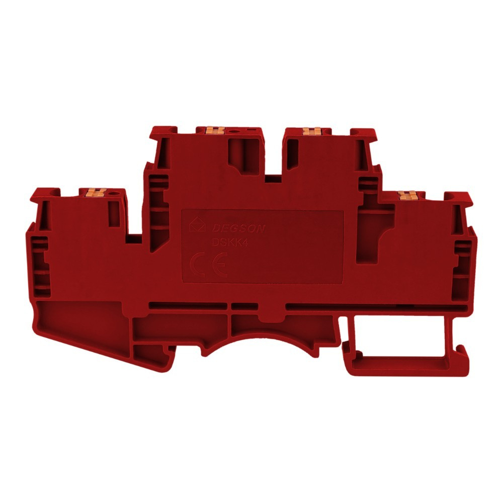 Roter 4mm2 Doppeldeck-4-draht-klemmenblock