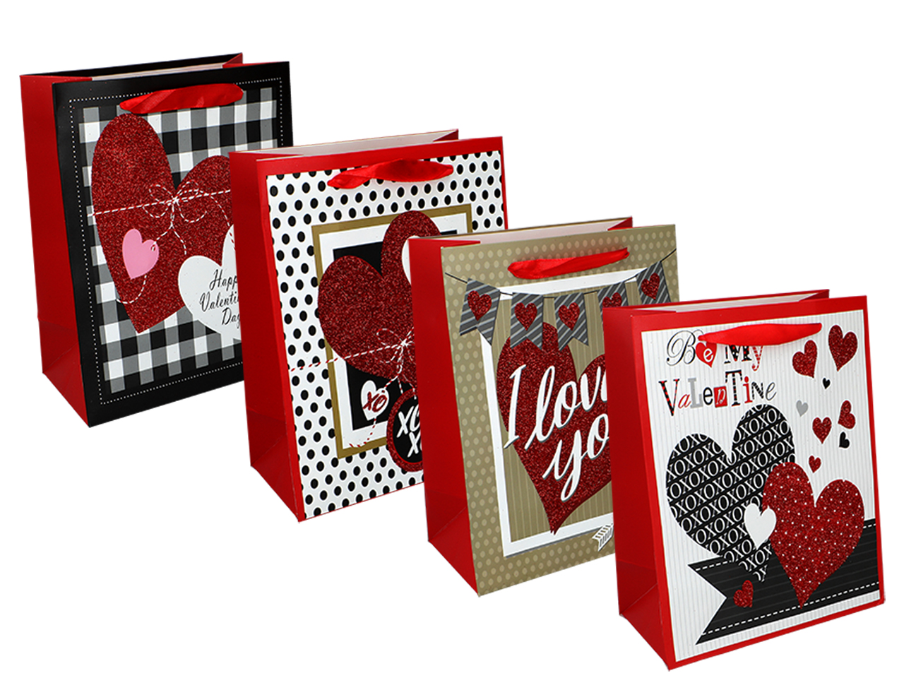 Große Herzgeschenktüte Zum Valentinstag – Als Geschenk Für Sie (muster)