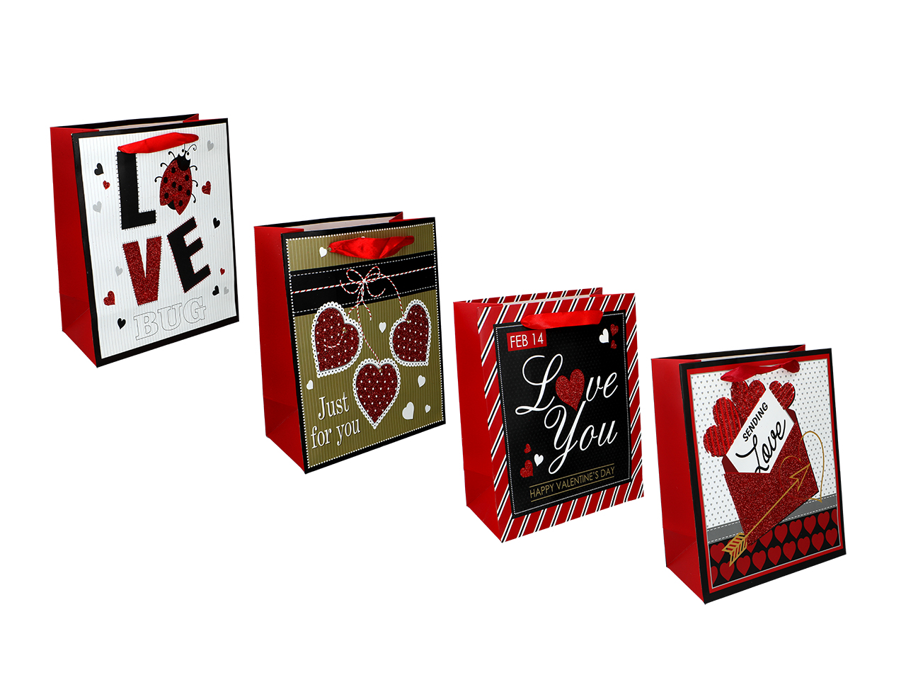 Kleine Herzförmige Geschenktüte Zum Valentinstag – Als Geschenk Für Sie (muster)