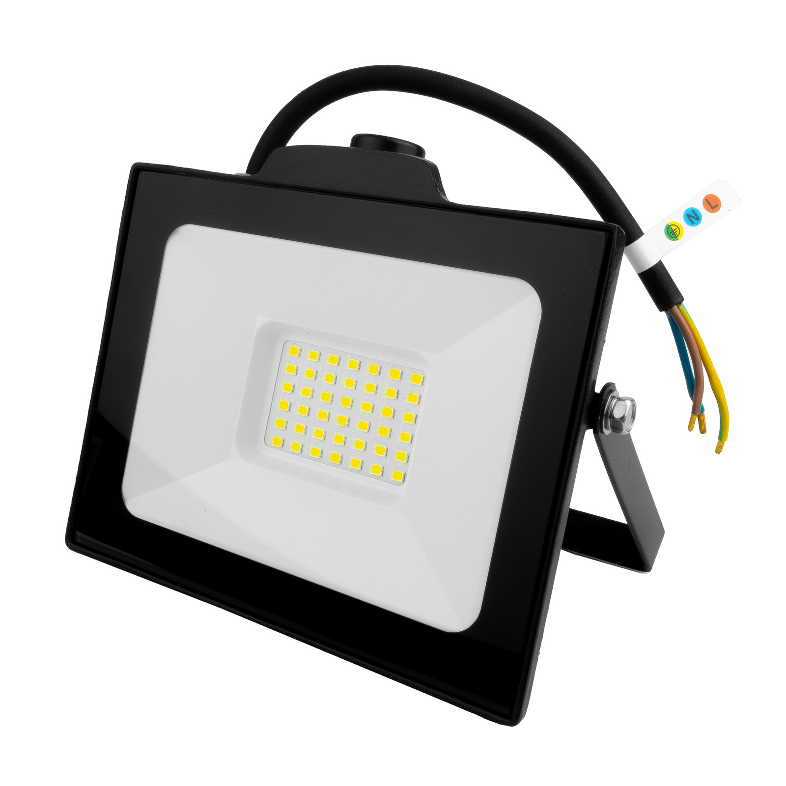 30-w-led-fluter Mit Bewegungsmelder Gt-gcr30w-64, Schwarz, Schutzart Ip65, Außenbeleuchtung, 3000 Lm