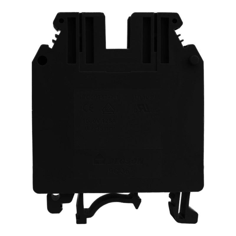 Schwarzer Schraub-schienenverbinder 35 Mm² Für Th35-schiene, 1-spurig