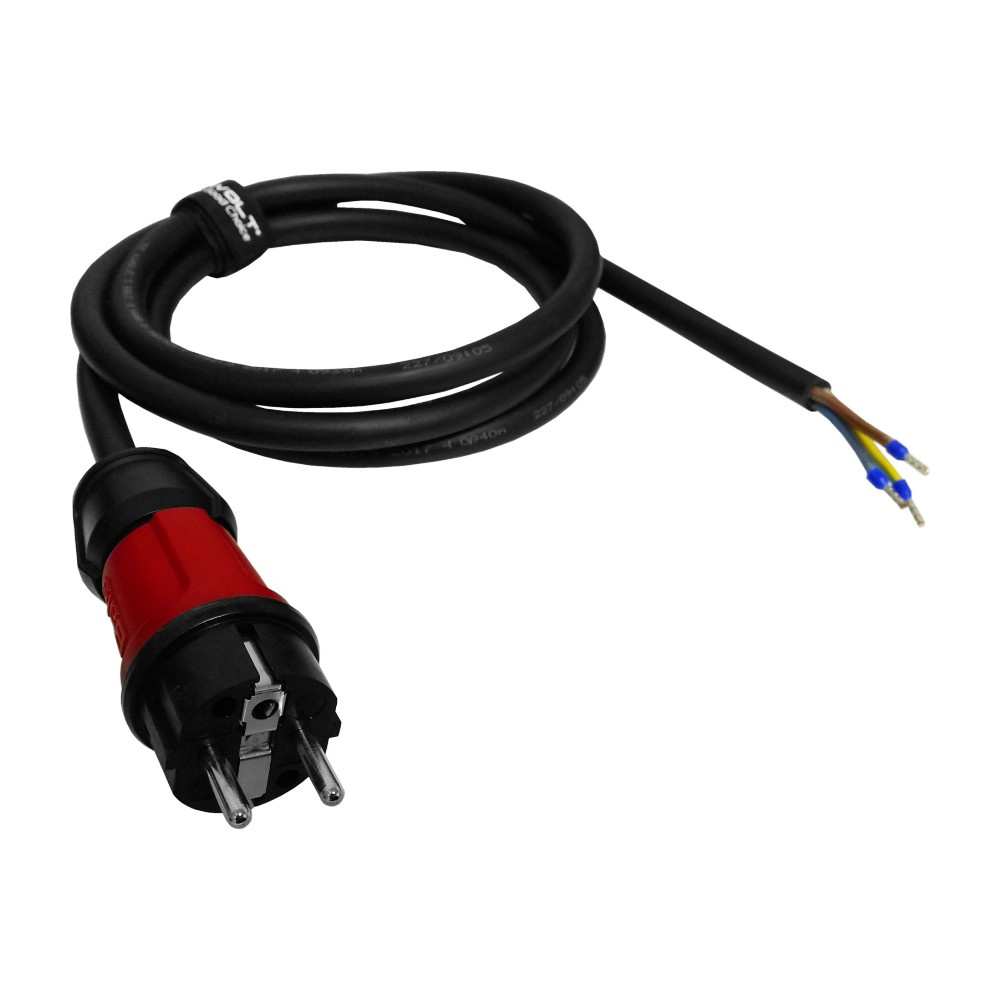 Anschlusskabel Mit Stecker, Netzkabel 230 V 3 X 2,5 Mm² 2 M