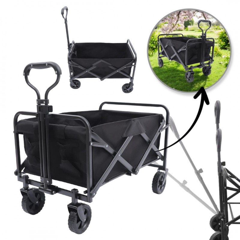 Faltbarer Metalltransportwagen, Gartenanhänger, Lagerwagen Xl