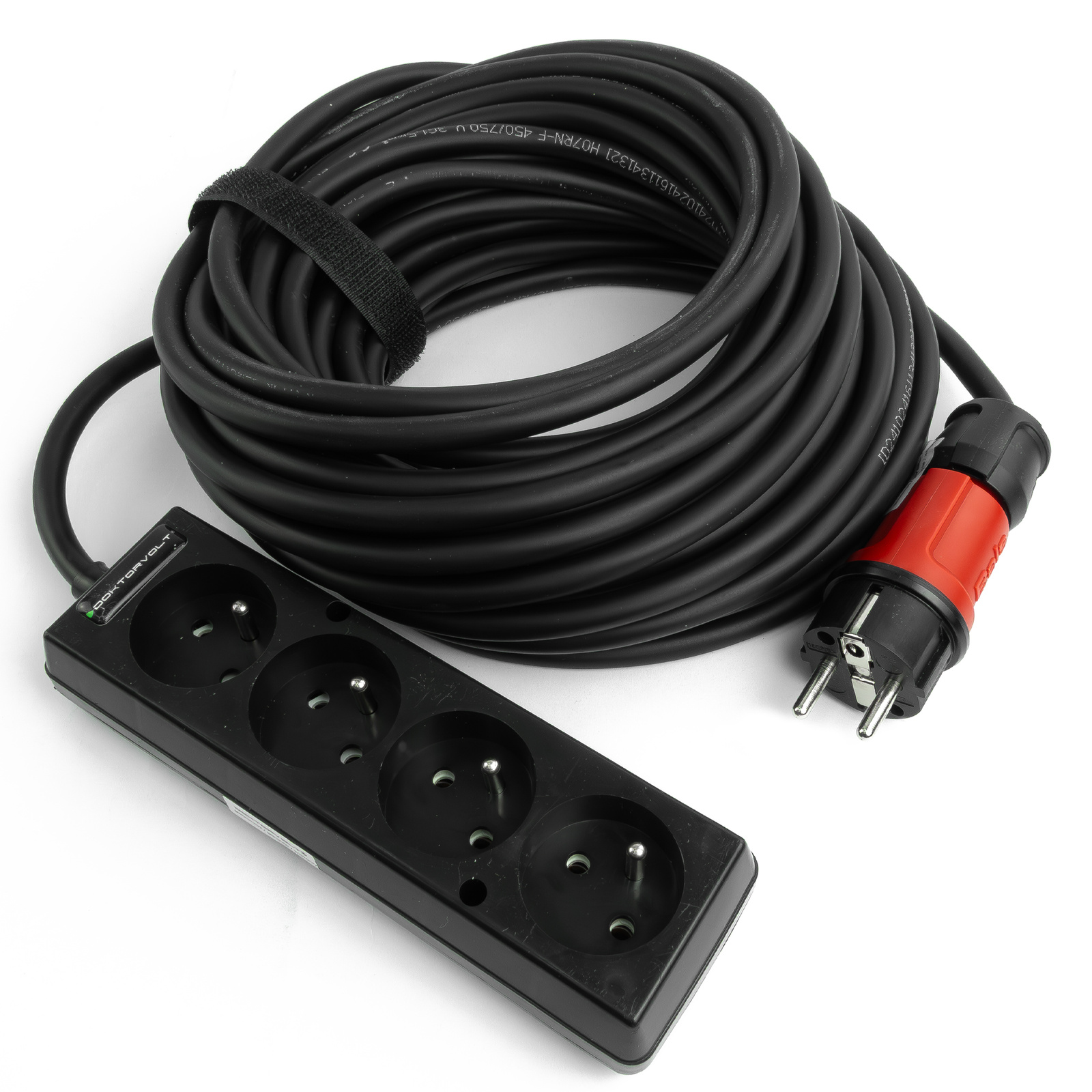4-fach-steckdosenleiste, 15 M, 4 Steckdosen (3 X 1,5 Mm²), Schwarz