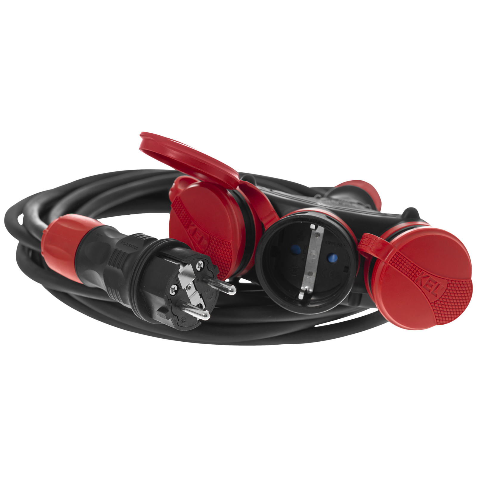 Dreifach-verlängerungskabel Schuko 5 M 250 V 16 A 3 X 2 Pins + Z 3 X 2,5 Mm² Ip44