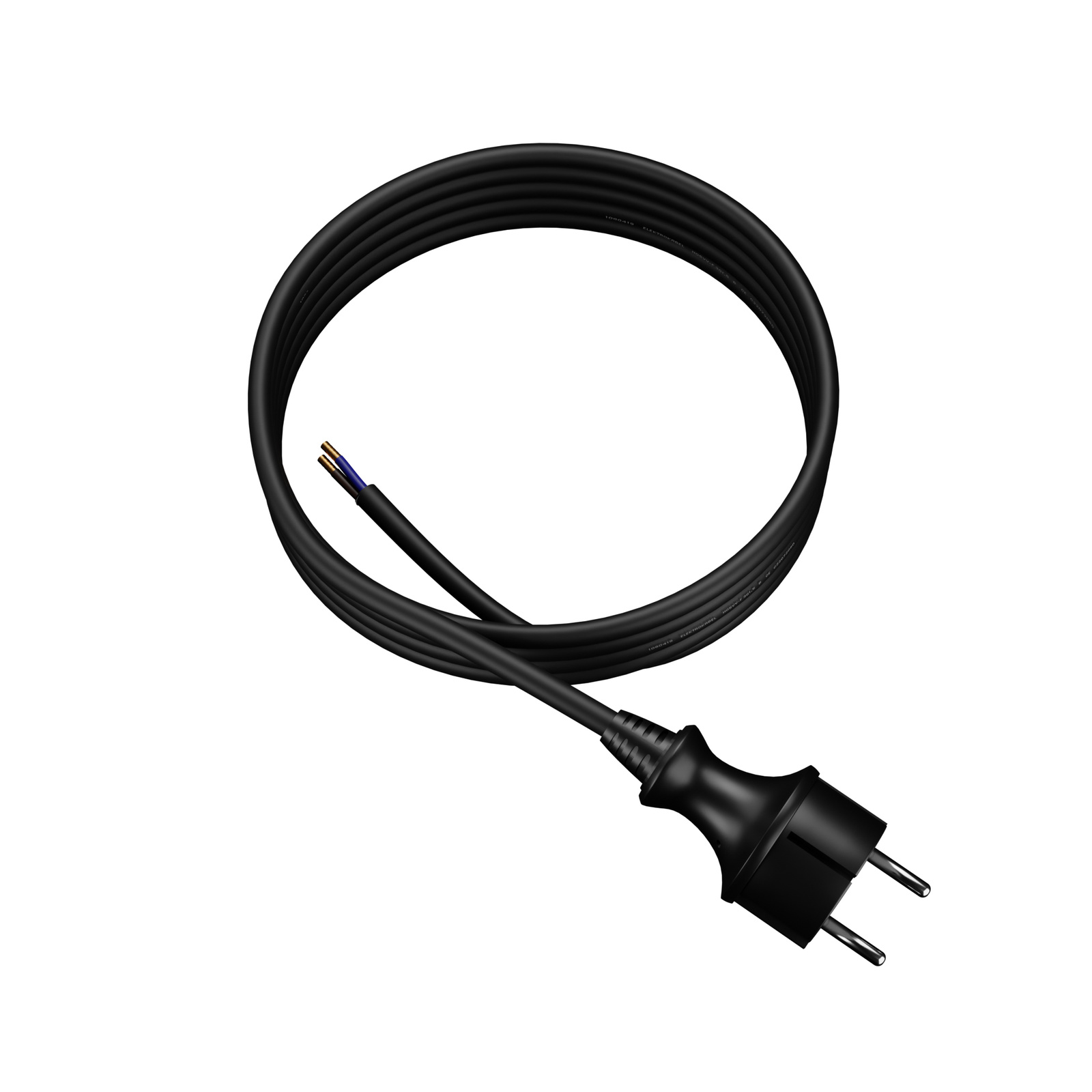 Verstärktes Gummikabel Mit Geradem Stecker 3m 2x1,5mm2 Ip44 H07rn-f