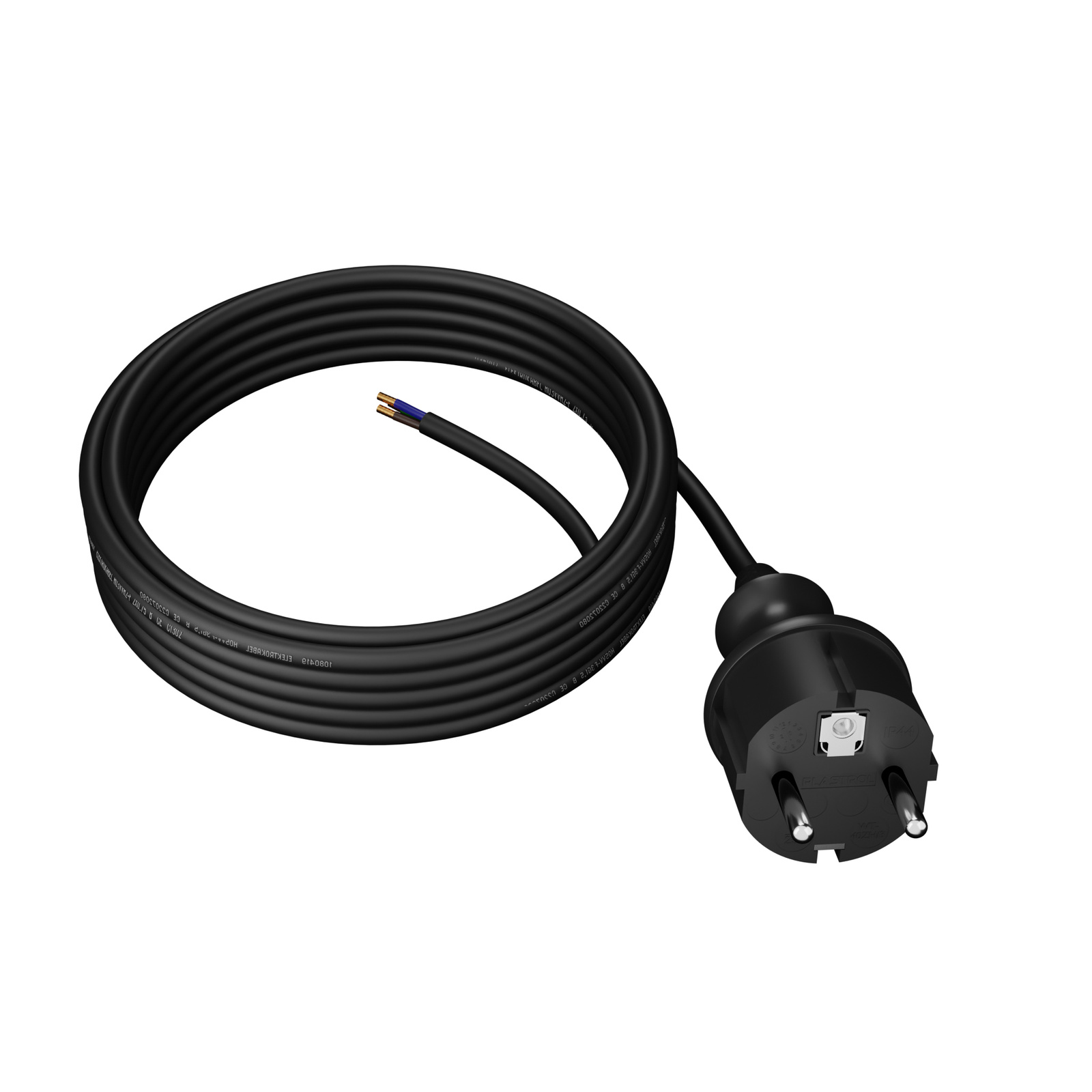 Gummistromkabel Mit Geradem Stecker, 4,5 M, 3 X 1,5 Mm², 16 A, Ip44