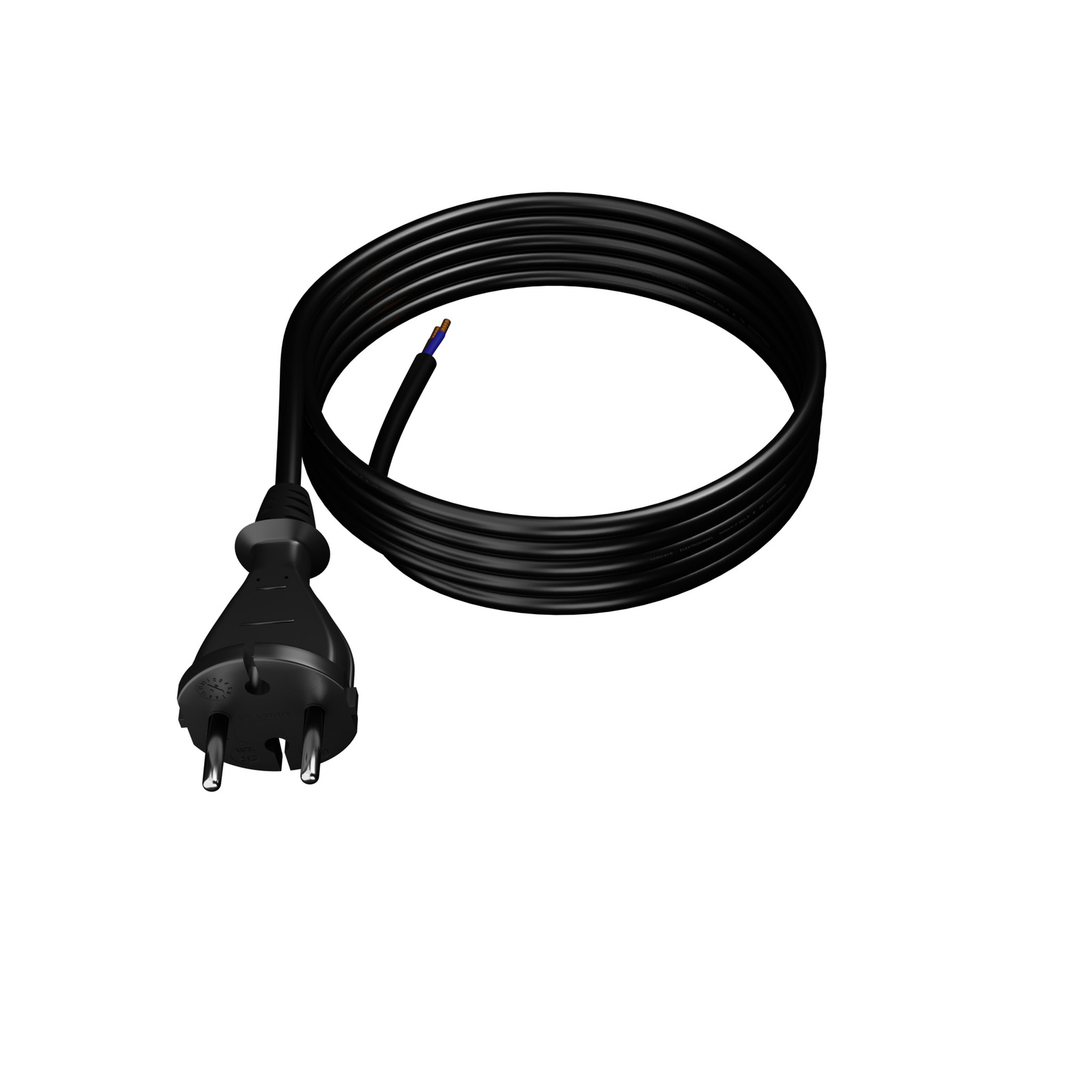 Polyurethankabel Mit Geradem Stecker, 3,8 M, 2 X 1,5 Mm², Typ E, Werkstatt