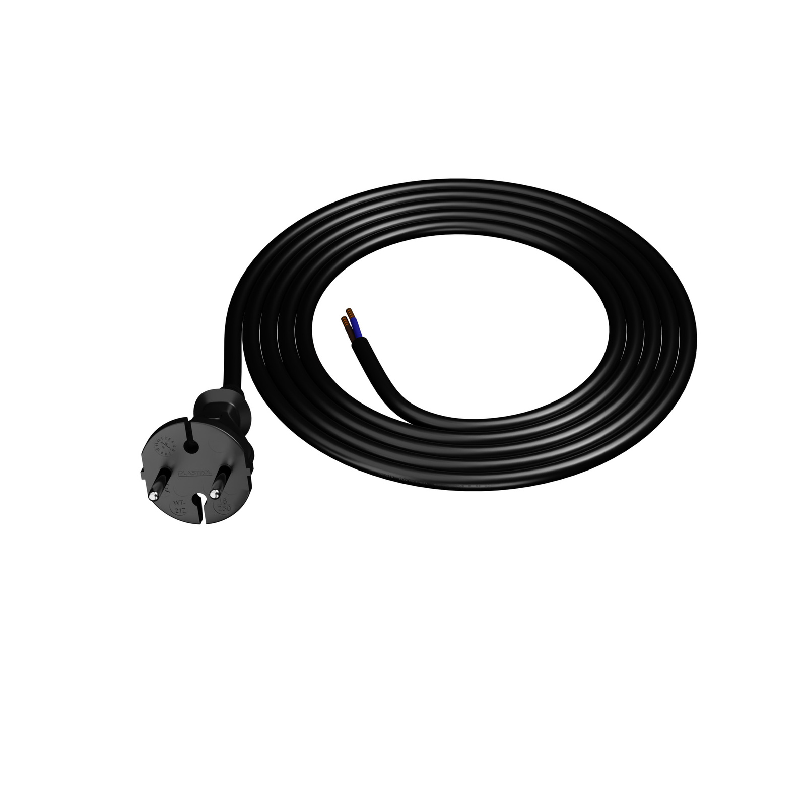 Polyurethankabel Mit Geradem Stecker, 1,5 M, 2 X 1,5 Mm², Typ E, Werkstatt