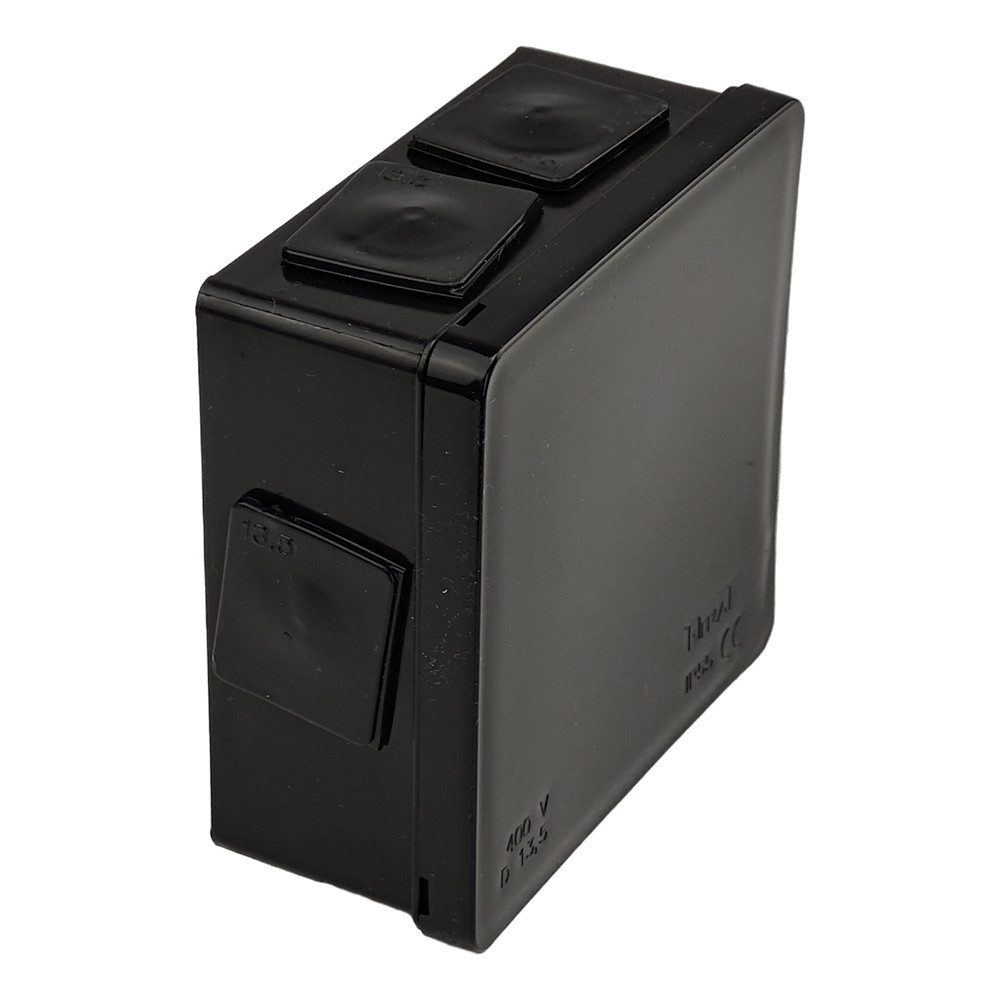 Aufputz-elektroanschlussdose Schwarz Ip55 86x86x40mm Hermetisch
