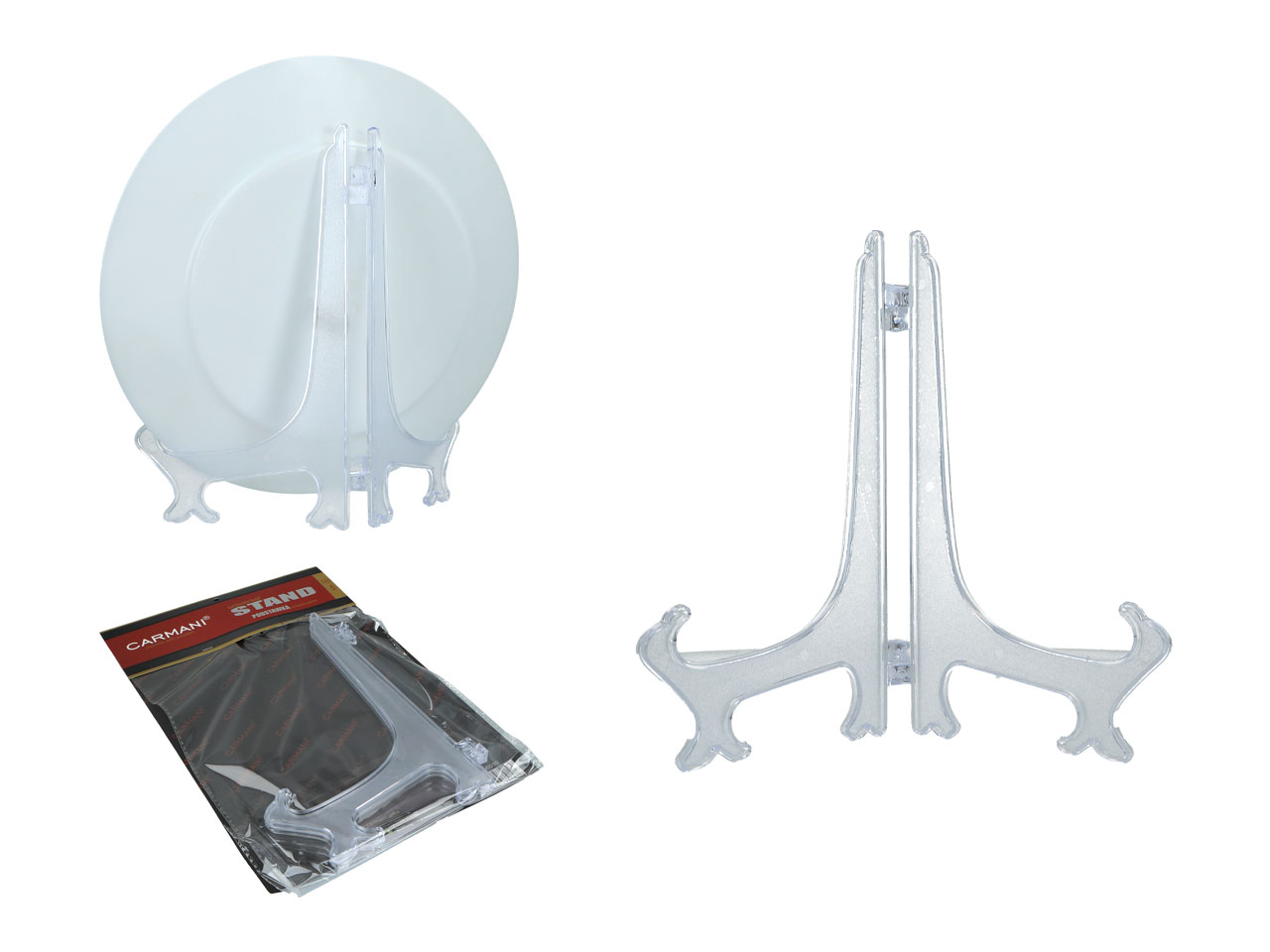 Tellerständer, Präsentationsständer, Transparent, Für Einen Teller 18 Cm