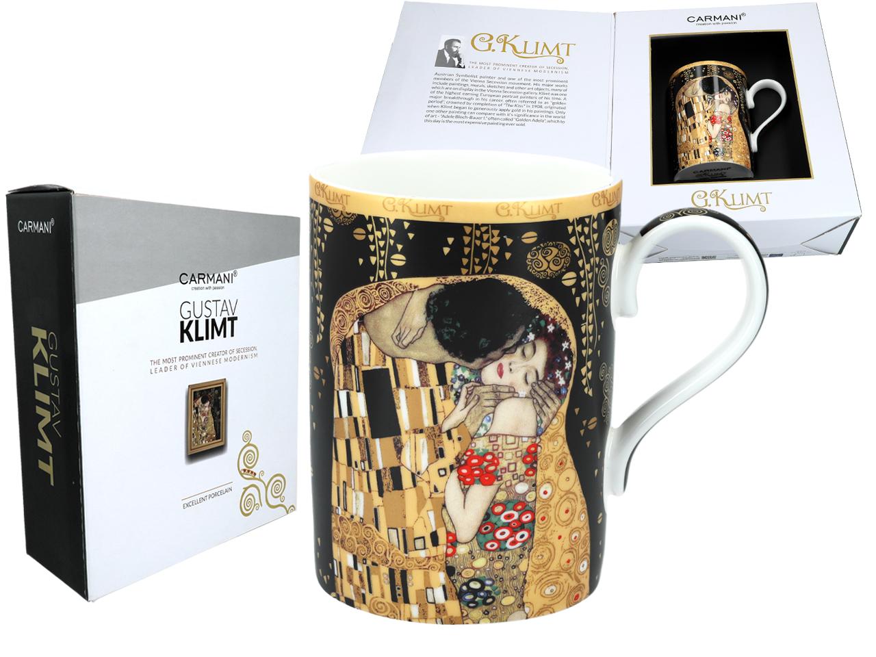 Gustav Klimt Kuss-kunstporzellanbecher, Elegant, Als Geschenk