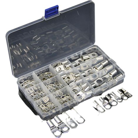 Cable Lug - Annealed Copper Ring Terminal Set - For Electrical Wiring - 6 To 35 Mm² - 240 Pieces