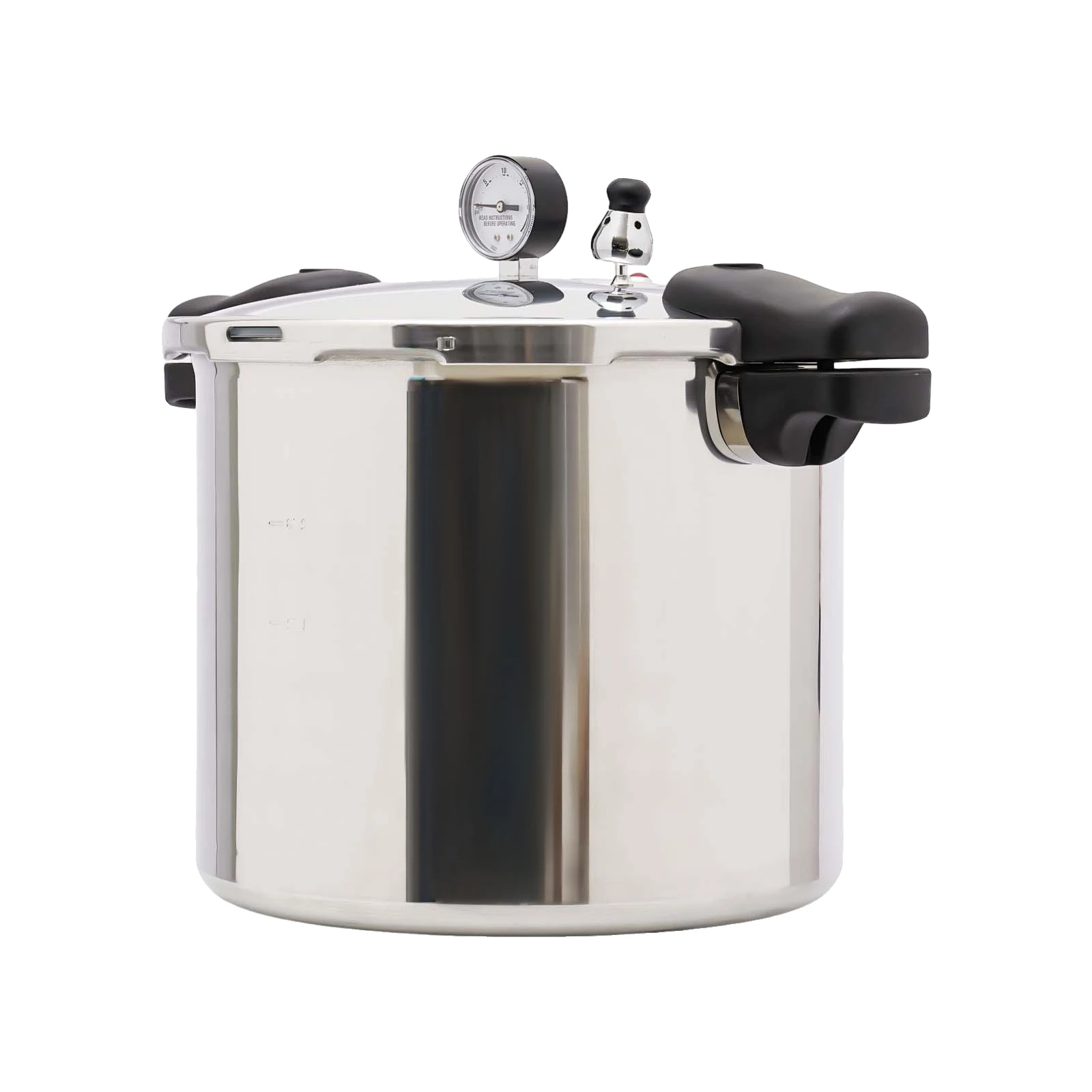 Schnellkochtopf, 23 Liter Fassungsvermögen, Sicherheitsverriegelung, Silber