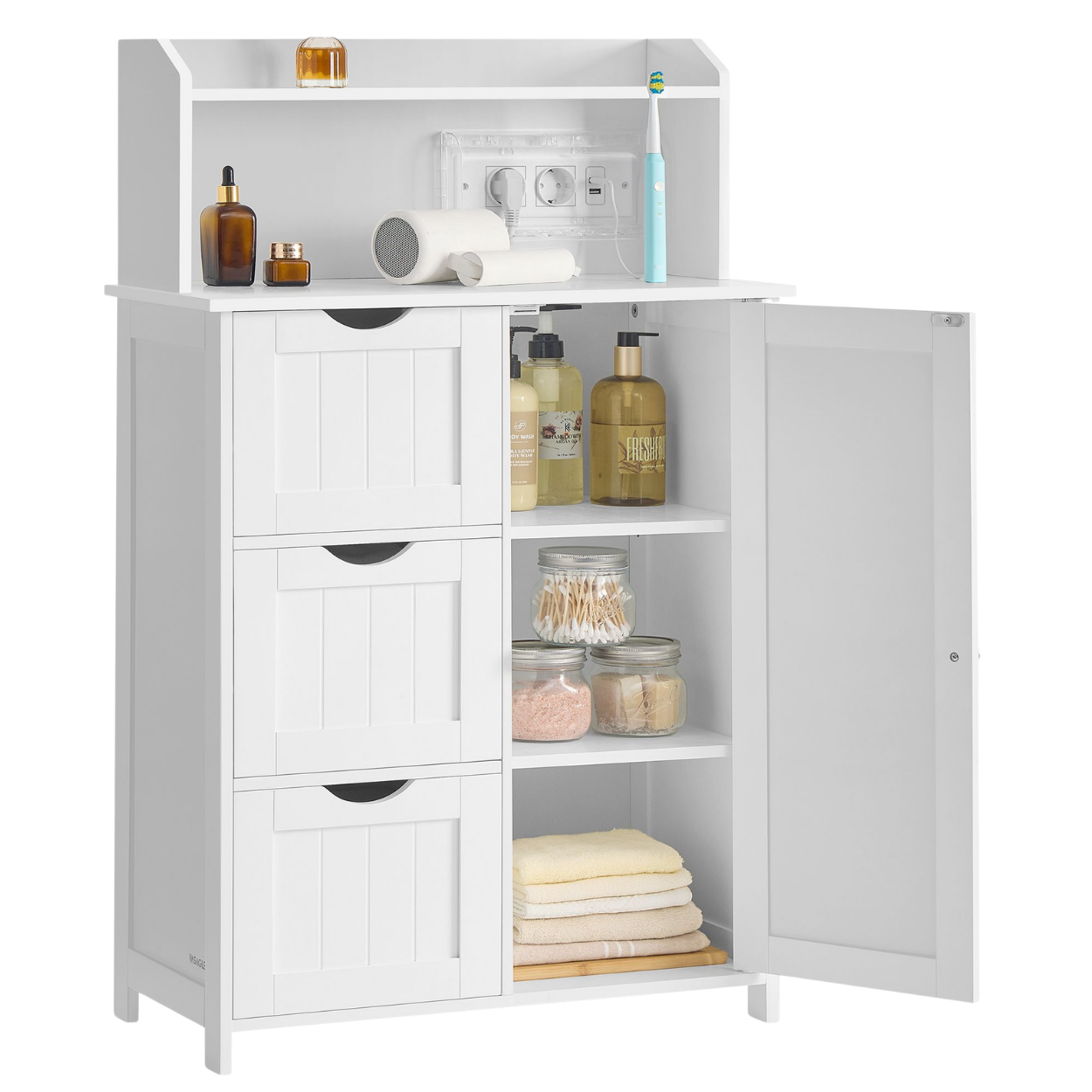 Badezimmerschrank Mit Integrierter Steckdosenleiste