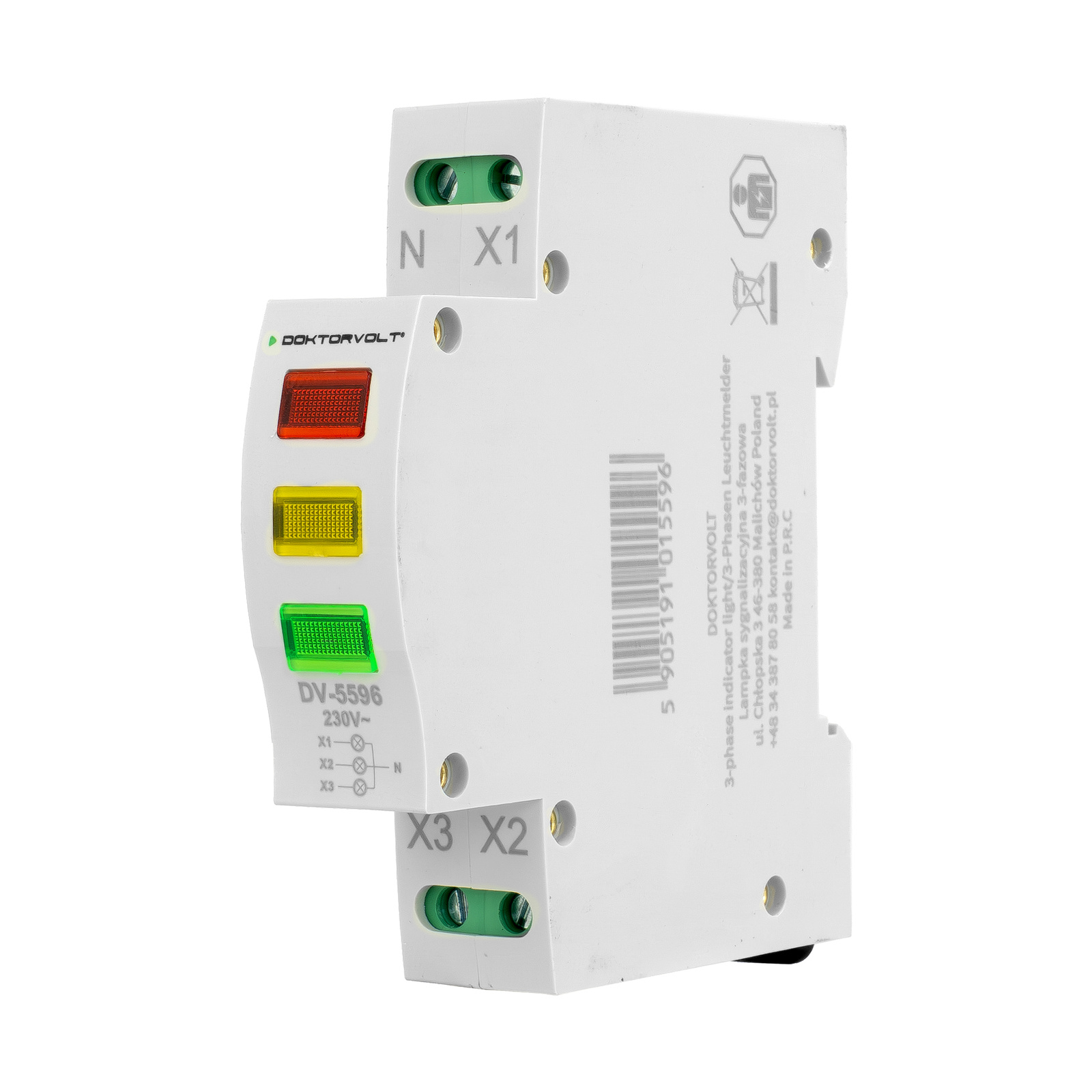 Dreiphasige Led-signallampe Rot Grün Gelb Für Din-schiene