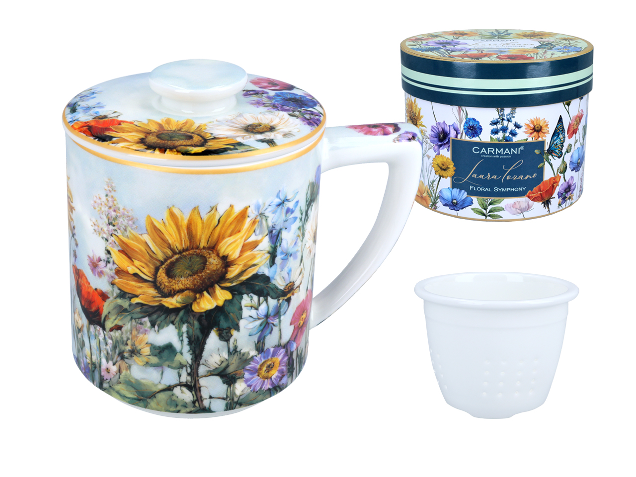 Lady's Floral Symphony Carmani 350ml Tee-ei-becher Mit Deckel