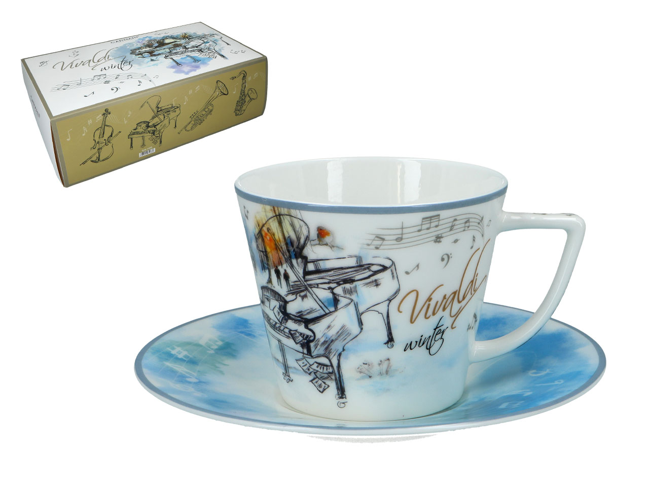 Antonio Vivaldi Winter Carmani Geschenkset Mit Tasse Und Untertasse