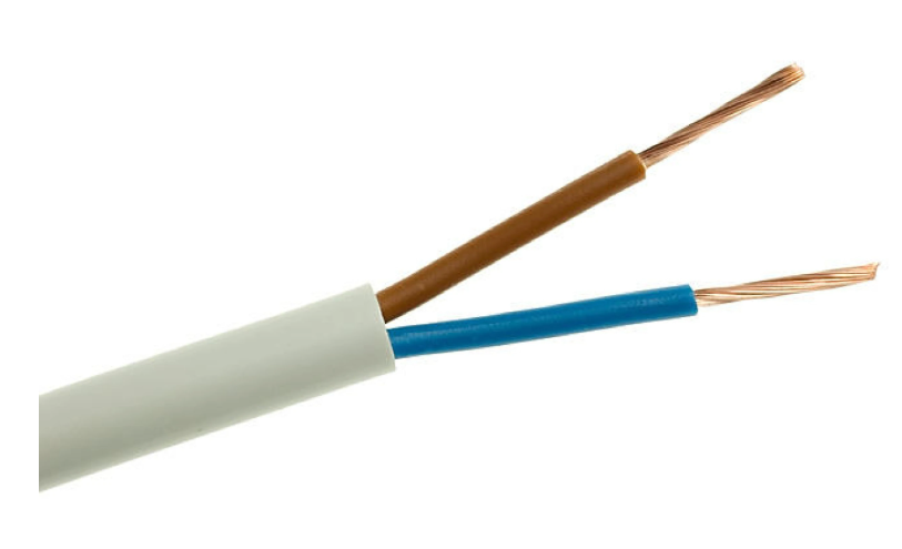 Gehäusekabel H03vv-f (omy) 2x1 Weiß 300/300v /50m/