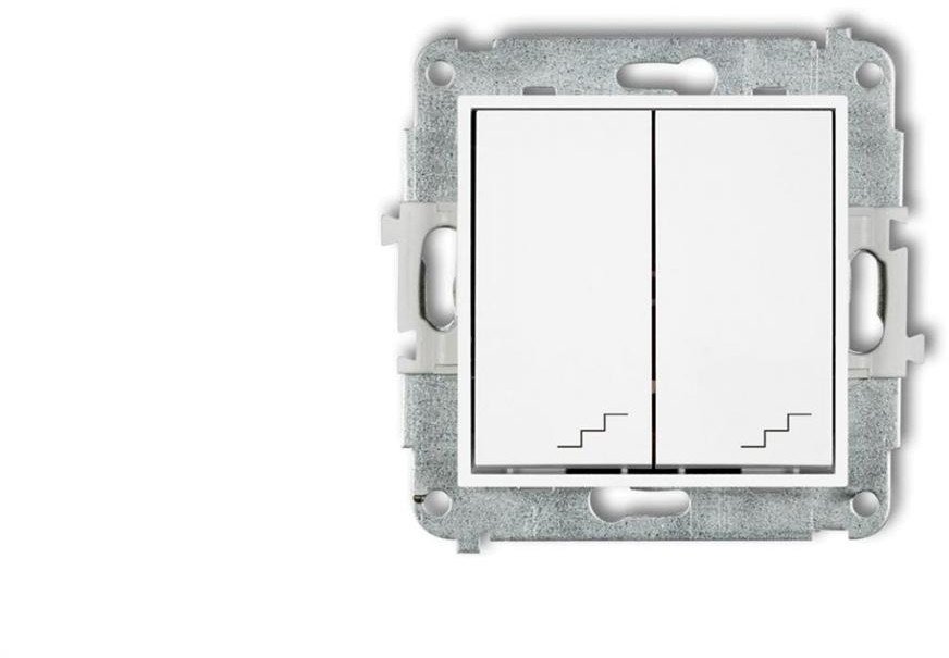 Mini-doppeltreppenschaltermechanismus, Mattweiß, 25mwp-33
