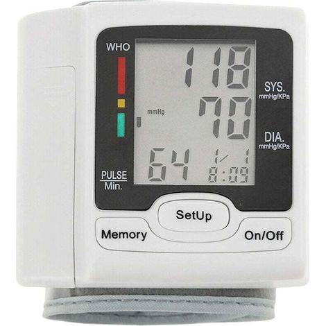 Vente Chaude-tensiomètre Automatique Au Poignet Sphygmomanomètre Lcd Affichage Numérique Usage Domestique Médical Pour Mesurer Le Pouls